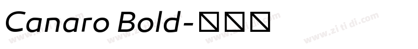 Canaro Bold字体转换